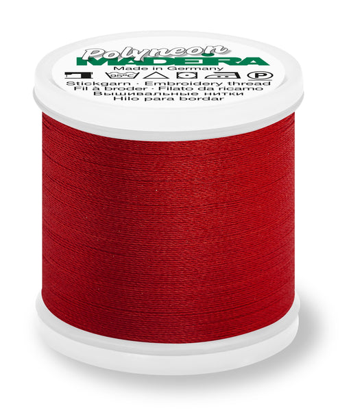 Madeira Polyneon 40 | Machine Embroidery Thread | 440 Yards | 9845-1839 | Christmas Red