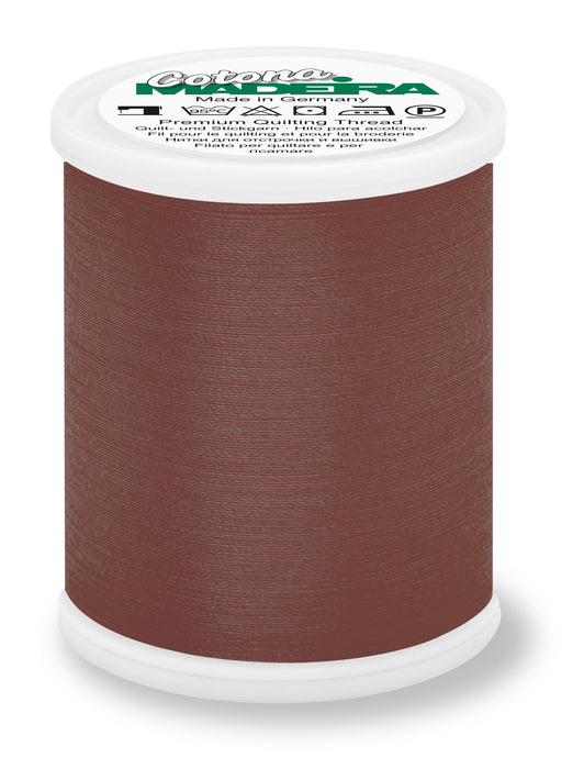 Madeira Cotona 50 | Cotton Machine Quilting & Embroidery Thread | 1100 Yards | 9350-669 | Brown