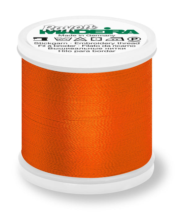 Madeira Rayon 40 | Machine Embroidery Thread | 220 Yards | 9840-1078 | Tangerine
