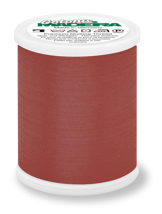 Madeira Cotona 50 | Cotton Machine Quilting & Embroidery Thread | 1100 Yards | 9350-769 | Dark Burnt Orange