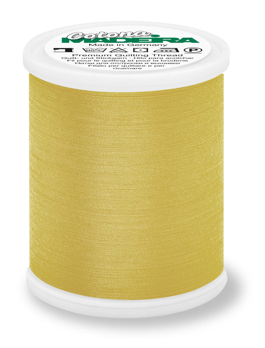 Madeira Cotona 50 | Cotton Machine Quilting & Embroidery Thread | 1100 Yards | 9350-575 | Mustard Yellow