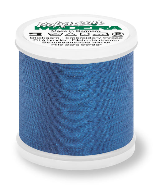 Madeira Polyneon 40 | Machine Embroidery Thread | 440 Yards | 9845-1733 | Blue Medium