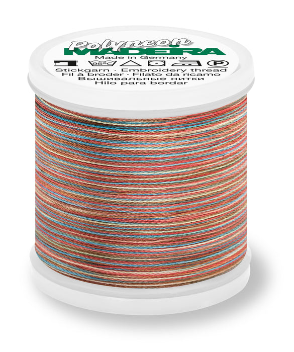 Madeira Polyneon 40 | Machine Embroidery Thread | Multicolor | 220 Yards | 9845-1604 | Chamlelon