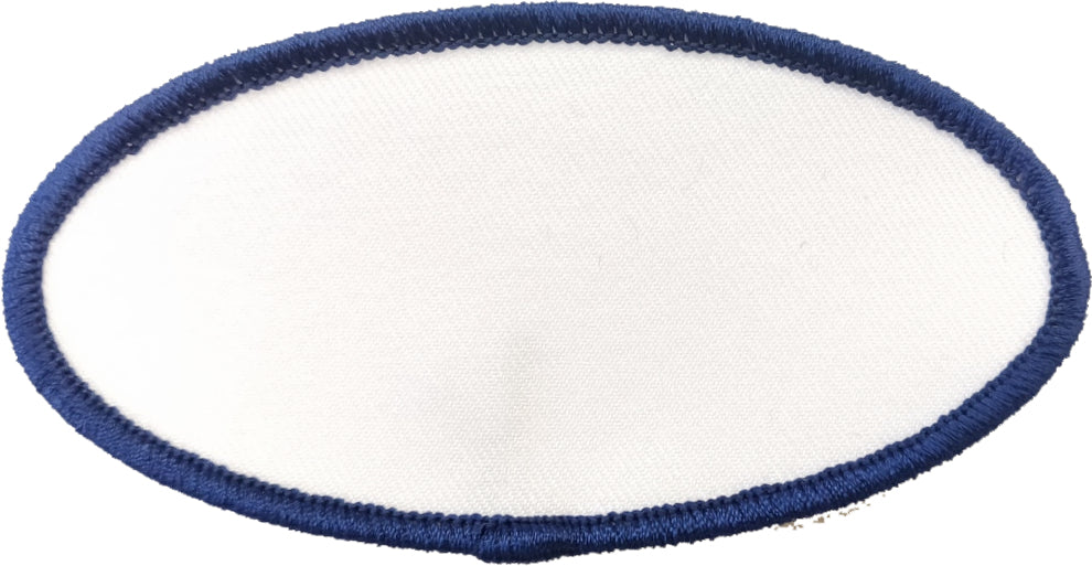 Oval Blank Patch 2 x 4 White Patch w/WhiteDefault Title