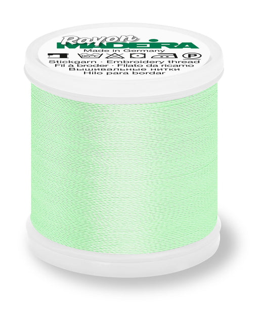 Madeira Rayon 40 | Machine Embroidery Thread | 220 Yards | 9840-1100 | Light Grass Green