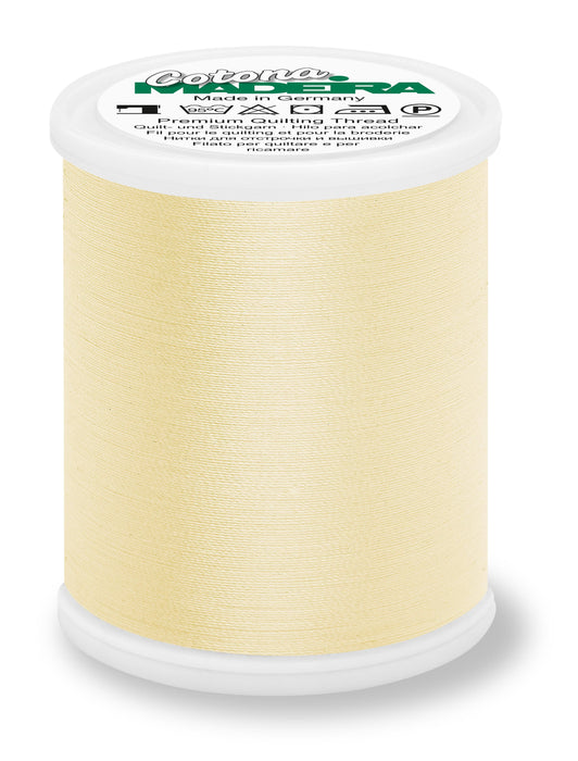 Madeira Cotona 50 | Cotton Machine Quilting & Embroidery Thread | 1100 Yards | 9350-610 | Pale Yellow