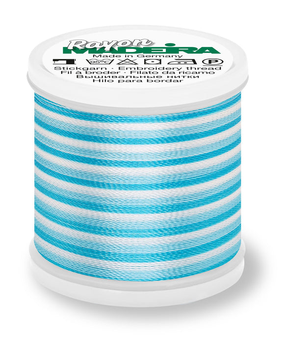 Madeira Rayon 40 | Machine Embroidery Thread | 220 Yards | 9840-2025 | Teal Blues Ombre