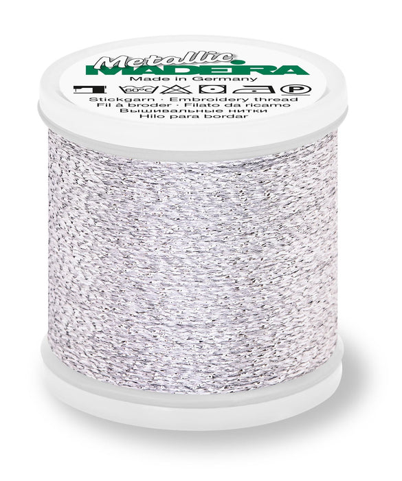 Madeira Sparkling Metallic 40 | Machine Embroidery Thread | 220 Yards | 9842-41 | Silver