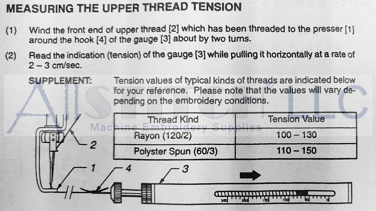 Using Thread Tension Gauge To Measure Top Thread Tension
