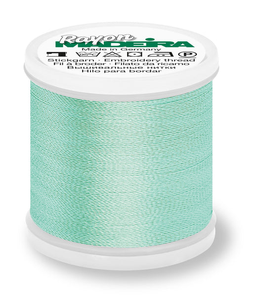 Madeira Rayon 40 | Machine Embroidery Thread | 220 Yards | 9840-1047 | Sea Foam Green