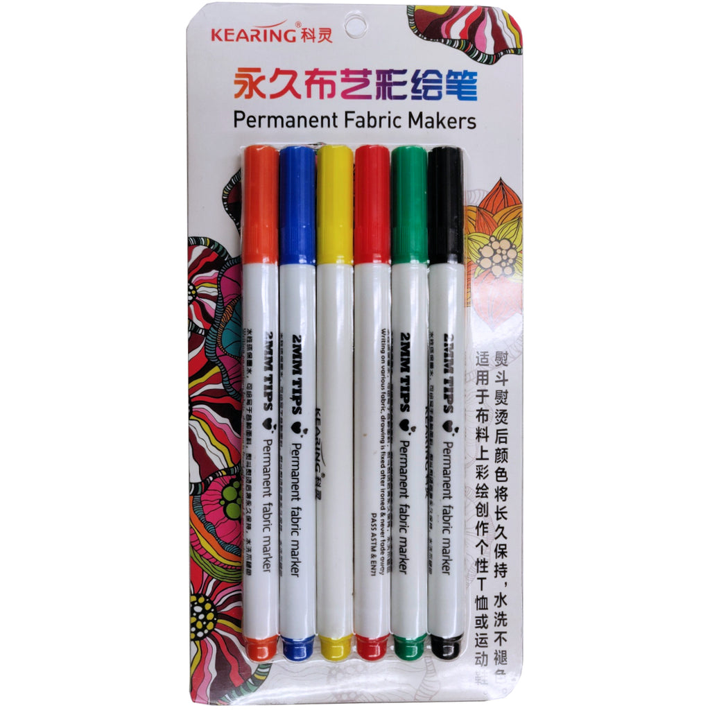 stationery Marker Fabric Markers Permanent for T Shirts Baby Clothes No  Bleed Fine Tip Fabric Paint Pens Set of 10, Green - China Pen, Marker