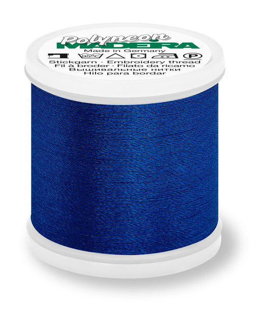 Madeira Polyneon 40 | Machine Embroidery Thread | 440 Yards | 9845-1767 | Fire Blue