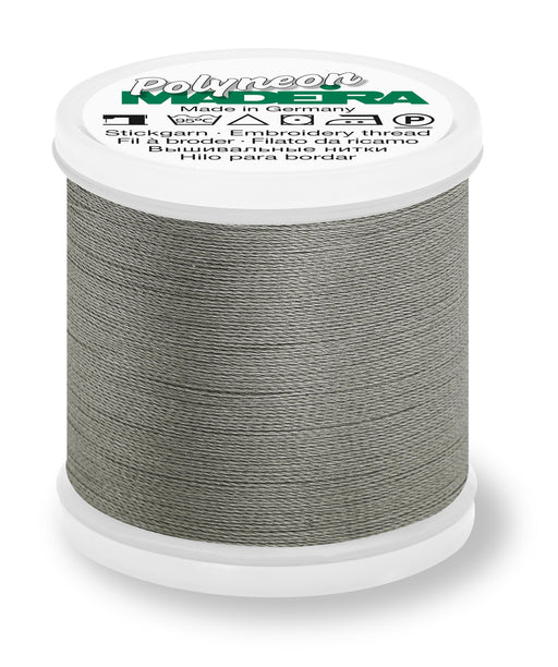 Madeira Polyneon 40 | Machine Embroidery Thread | 440 Yards | 9845-1740 | Silver Grey