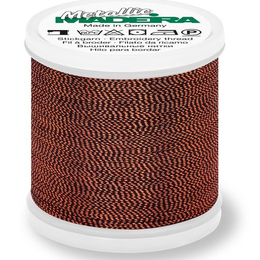 Madeira Soft Metallic 40 | Machine Embroidery Thread | 220 Yards | 9842-428 | Copper