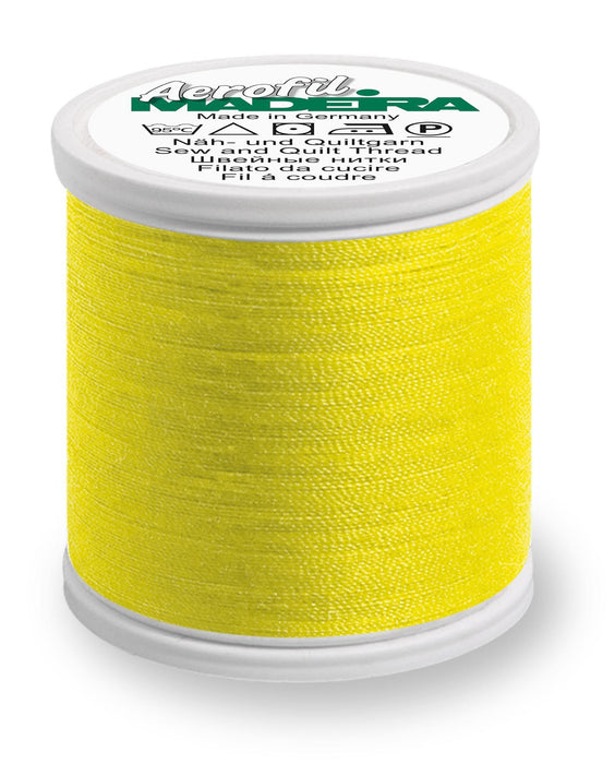 Madeira Aerofil 120 | Polyester Sewing-Construction Thread | 440 Yards | 9125-9980 | Yellow