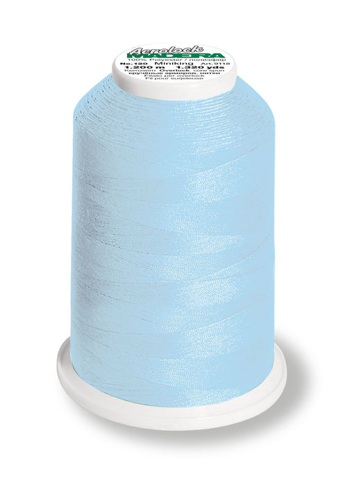 Madeira Aerolock 125 | Polyester Serger / Overlock Sewing-Construction Thread | 1320 Yards | 9118-9320 | Baby Blue