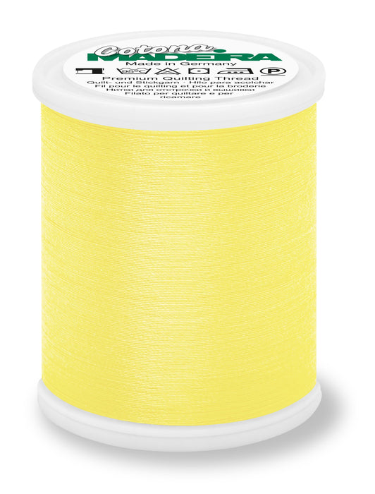 Madeira Cotona 50 | Cotton Machine Quilting & Embroidery Thread | 1100 Yards | 9350-770 | Lemon Yellow