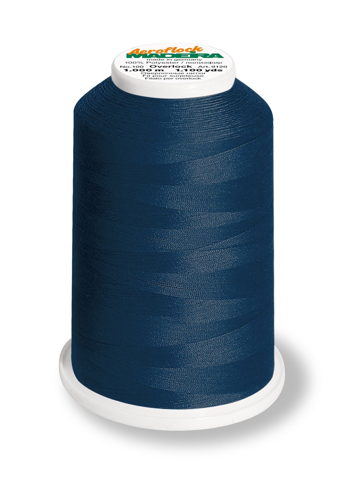 Madeira Aeroflock 100 | Thick Serger Thread | 1100 yards | 9120-8420 ...