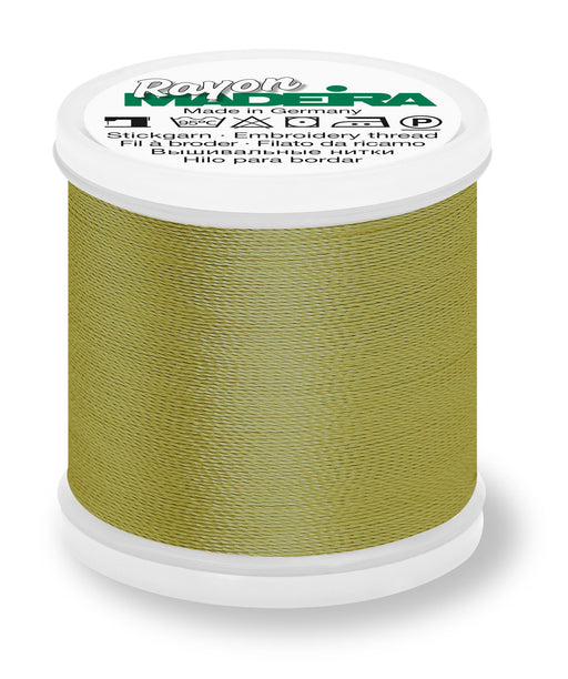 Madeira Rayon 40 | Machine Embroidery Thread | 220 Yards | 9840-1190 | Gold Green