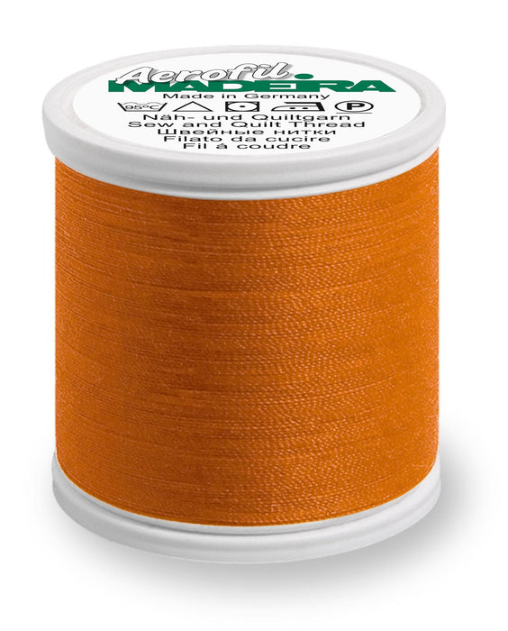Madeira Aerofil 120 | Polyester Sewing-Construction Thread | 440 yards | 9125-8765 | Orange Red