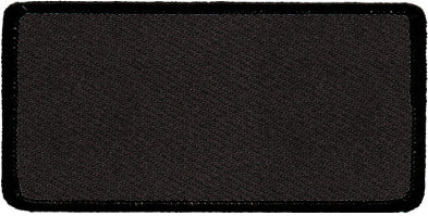 Rectangle Blank Patch 2" x 4" Black Background & Black Border