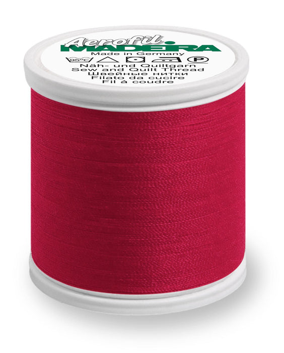 Madeira Aerofil 120 | Polyester Sewing-Construction Thread | 440 Yards | 9125-9470 | Pink red