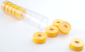 bright gold Clear-Glide Plastic Sided Embroidery Bobbins - Tubes of 8 Class 15