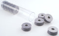 lead grey Clear-Glide Plastic Sided Embroidery Bobbins - Tubes of 10 Class L