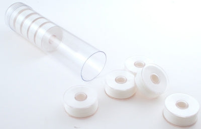 Clear-Glide Plastic Sided Embroidery Bobbins - Tubes of 8 Class 15