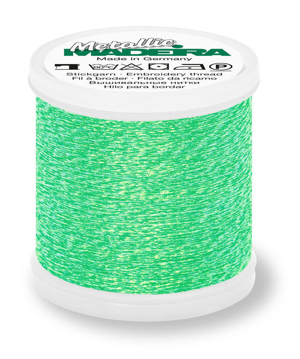 Madeira Sparkling Metallic 40 | Machine Embroidery Thread | 220 Yards | 9842-305 | Lime