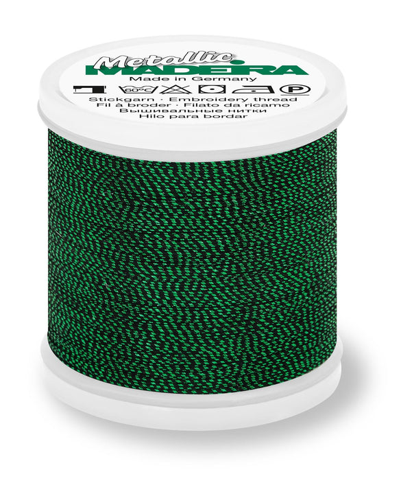 Madeira Metallic 40 | Machine Embroidery Thread | 220 Yards | 9842-457 | Emerald