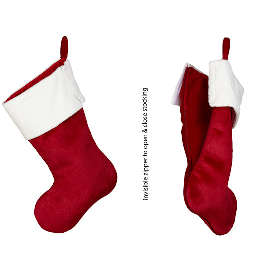 Embroidery Blank Embroiderable Plush Christmas Stocking with Zipper — AllStitch Embroidery Supplies