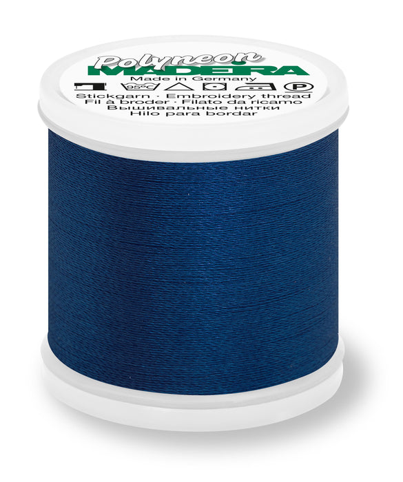 Madeira Polyneon 40 | Machine Embroidery Thread | 440 Yards | 9845-1967 | Navy Blue
