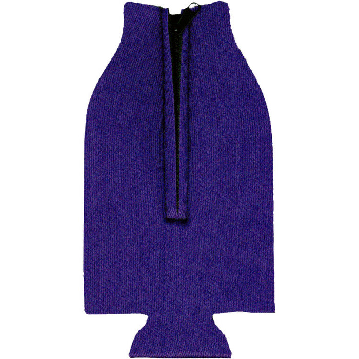 Unsewn Zipper Bottle Coolers Embroidery Blanks - Purple