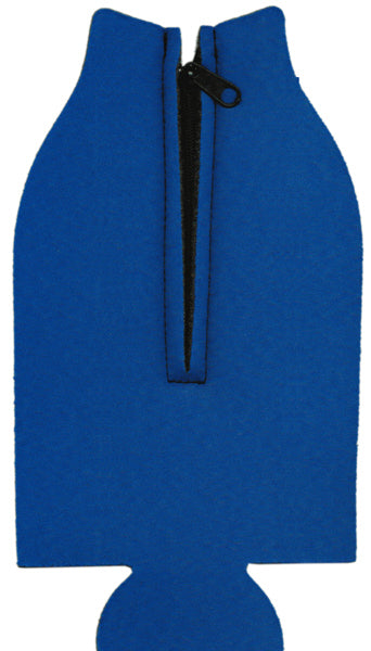 Unsewn Zipper Bottle Coolers Embroidery Blanks - Royal