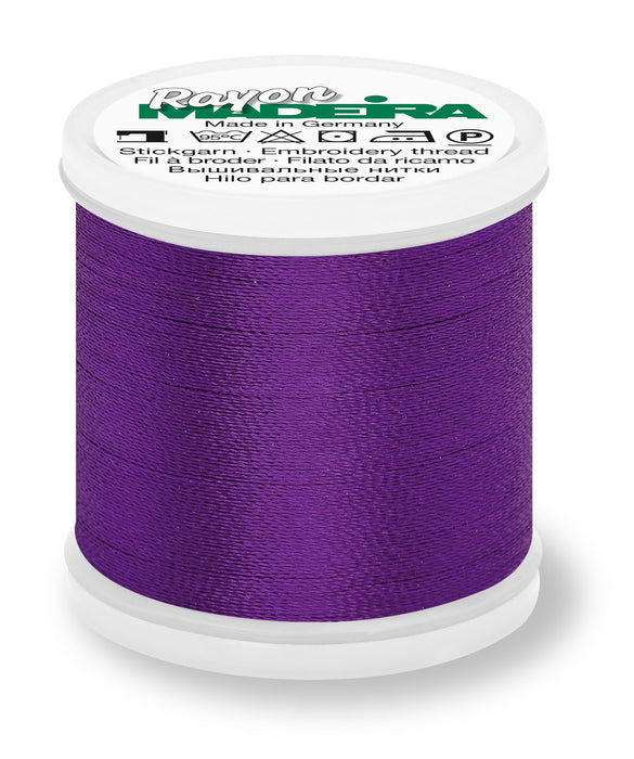 Madeira Rayon 40 | Machine Embroidery Thread | 220 Yards | 9840-1122 | Dark Purple