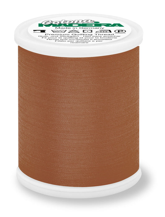 Madeira Cotona 50 | Cotton Machine Quilting & Embroidery Thread | 1100 Yards | 9350-677 | Saddle Brown