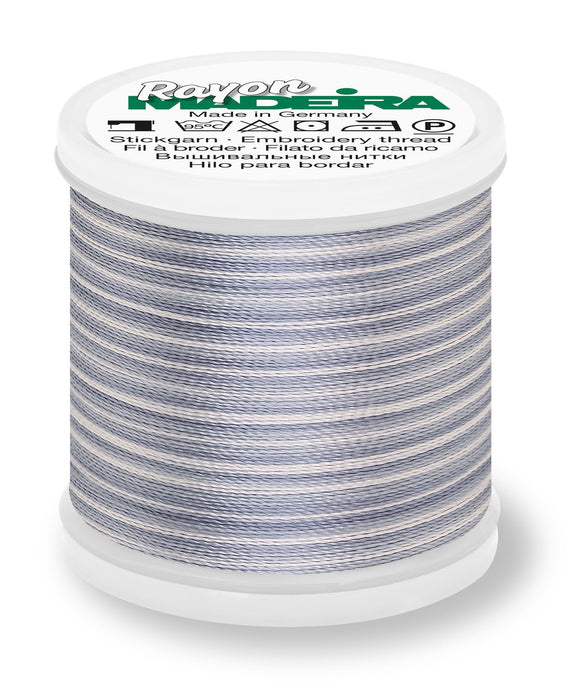 Madeira Rayon 40 | Machine Embroidery Thread | Ombre | 220 Yards | 9840-2017 | Pastel Grey Silvers