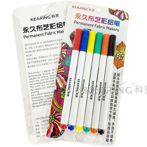 Arteza Fabric Markers Set of 30 Assorted Colors Permanent and Machine  Washable for sale online