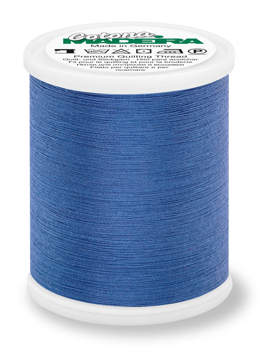 Madeira Cotona 50 | Cotton Machine Quilting & Embroidery Thread | 1100 Yards | 9350-580 | Blue