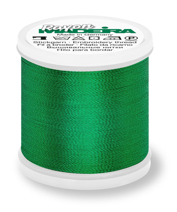 Madeira Rayon 40 | Machine Embroidery Thread | 220 Yards | 9840-1250 | Emerald