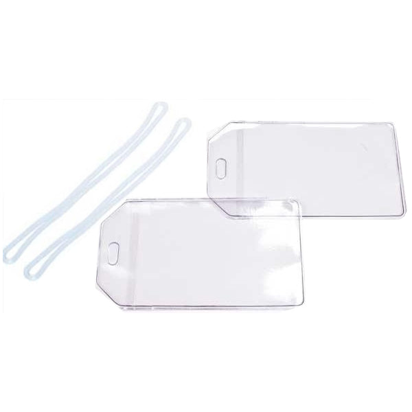 Clear Vinyl Plastic Slip In Pocket Luggage Tags