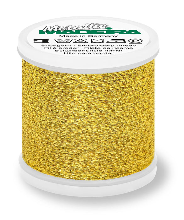 Madeira Sparkling Metallic 40 | Machine Embroidery Thread | 220 Yards | 9842-25 | Gold Nugget