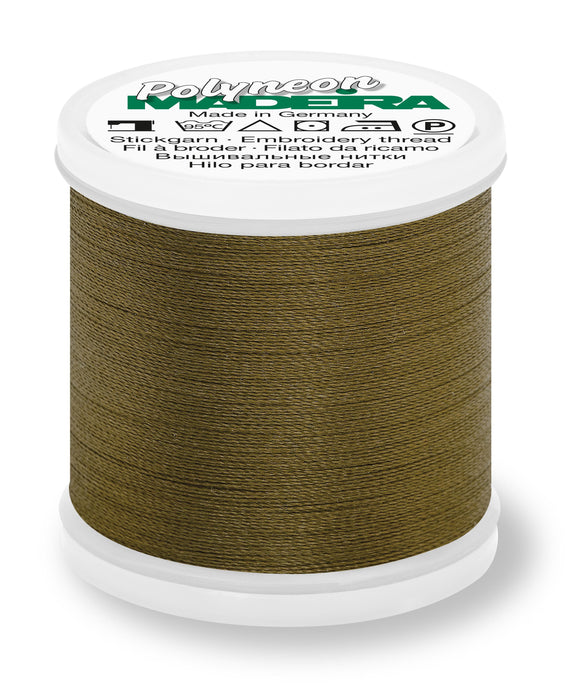 Madeira Polyneon 40 | Machine Embroidery Thread | 440 Yards | 9845-1757 | Dark Olive