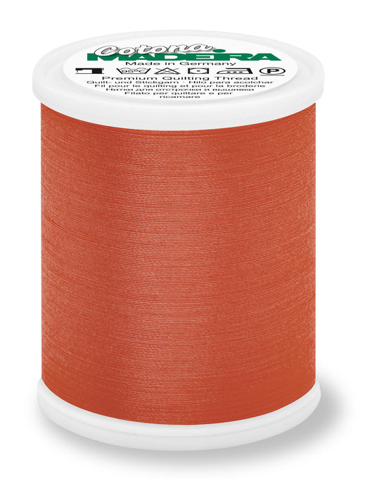 Madeira Cotona 50 | Cotton Machine Quilting & Embroidery Thread | 1100 Yards | 9350-587 | Tomato