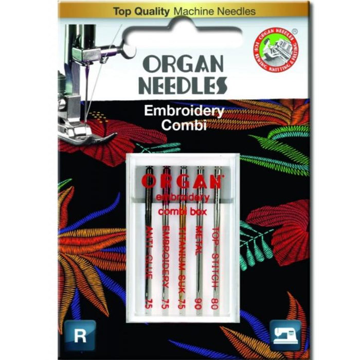 organ needles embroidery combi