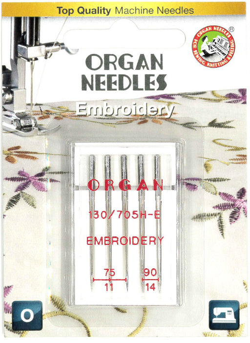 15x1 ST Organ Large Eye Embroidery Machine Needles — AllStitch Embroidery  Supplies