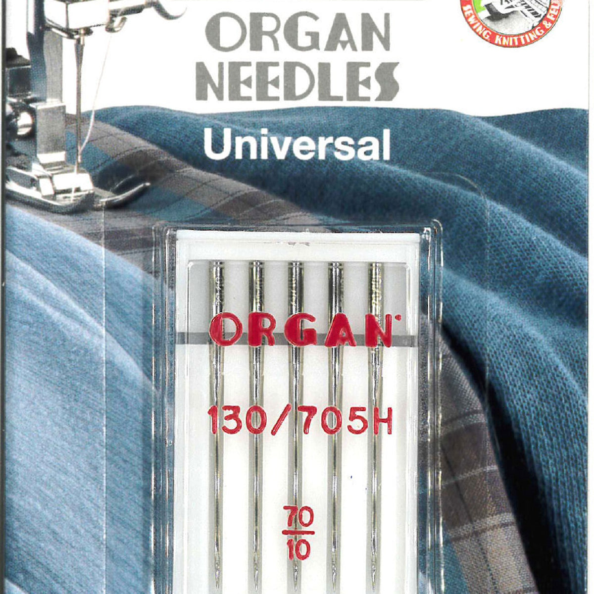 Organ 15x1BP | Flat-Sided Shank | Regular Eye | Ball Point | Home  Embroidery, Sewing & Quilting Needle | Chrome | 100/bx
