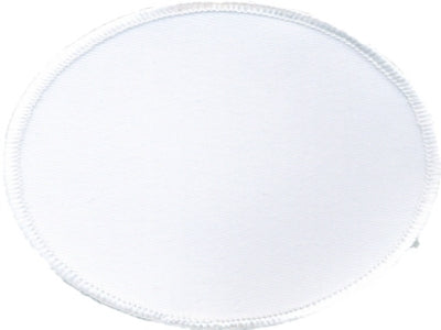 Oval Blank Patch 3" x 4" White Patch w/White