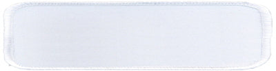 Rectangle Blank Patch 1" x 4" White Patch w/White